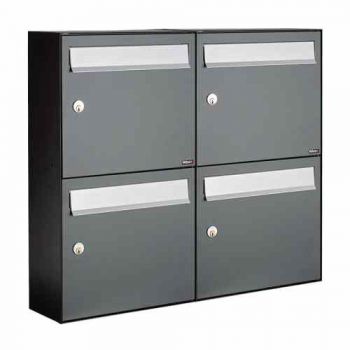 flow set 2-breed, 2-hoog, antraciet