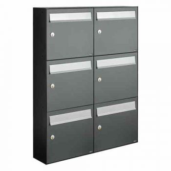 flow set 2-breed, 3-hoog, antraciet